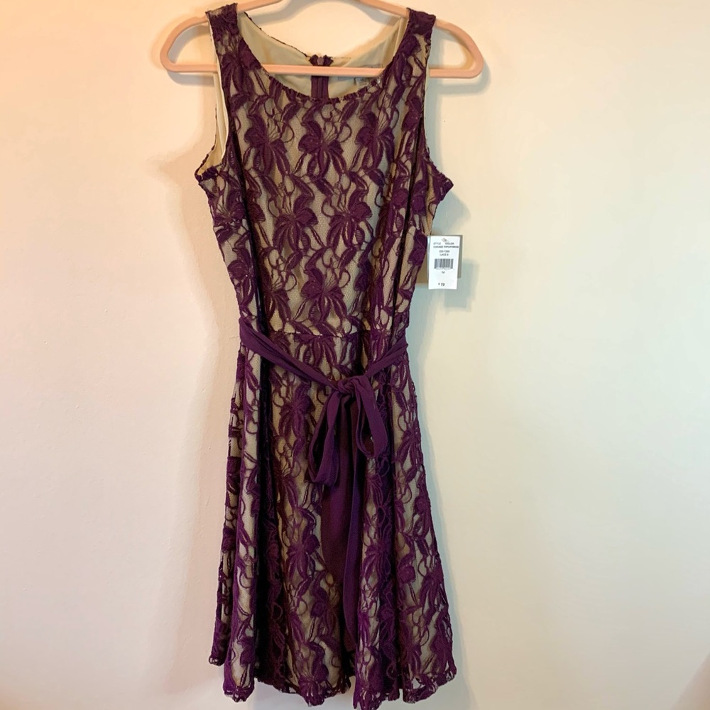 Purple and white dress